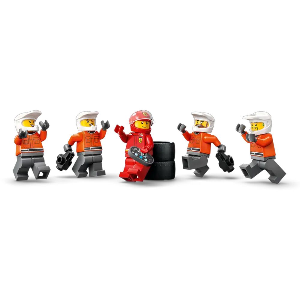 LEGO City F1 Pit Stop &amp; Pit Crew with Ferrari Car, , large
