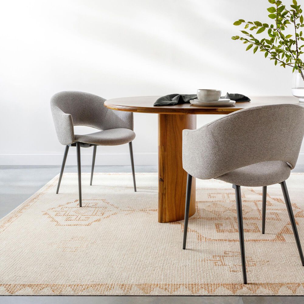 Surya Solana 6&#39;7&quot; x 9&#39; Ivory and Burnt Orange Area Rug, , large