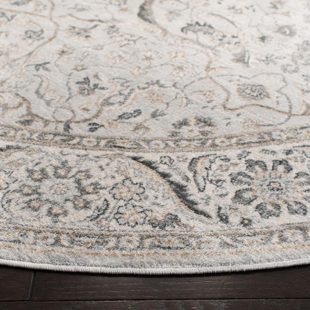 Safavieh Isabella  6&#39;7&quot; Round Light Grey and Cream Area Rug, , large