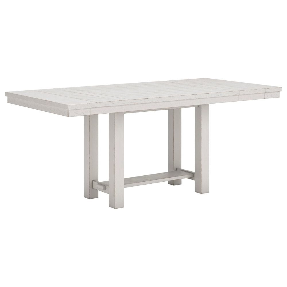 Ashley Robbinsdale Counter Height Dining Table with 2 Leaves in Antique White, , large