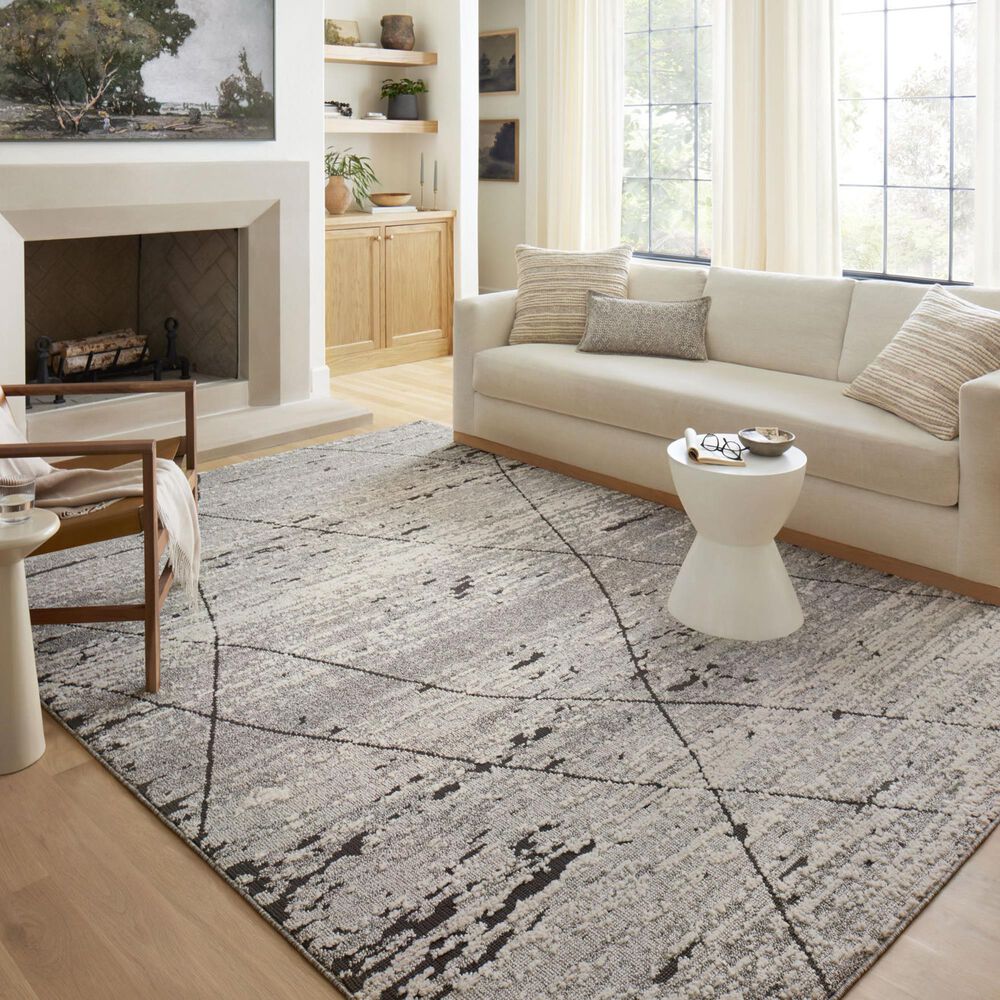 Loloi II Fabian 4&#39; x 6&#39; Grey and Charcoal Area Rug, , large