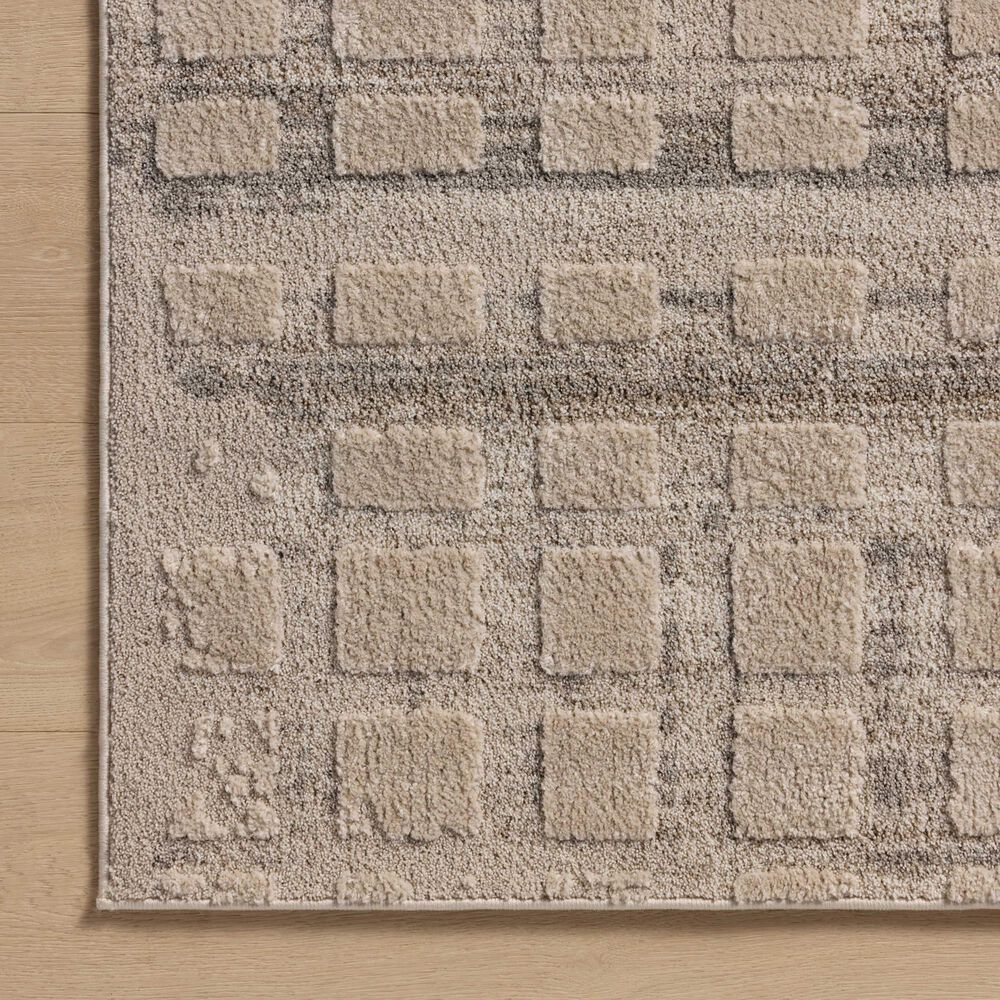 Amber Lewis x Loloi Monty 11&#39;6&quot; x 15&#39; Pebble and Beige Area Rug, , large