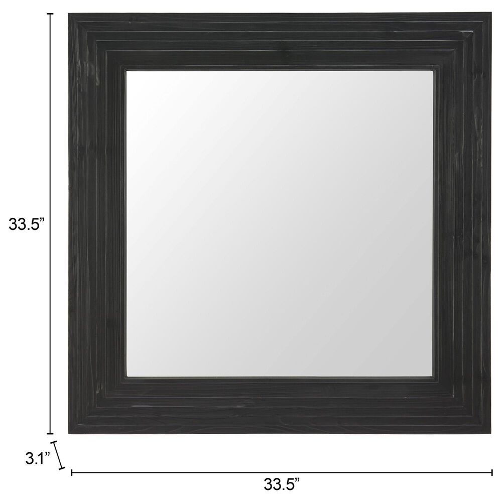 Zuo Modern Kare Wall Mirror in Black, , large