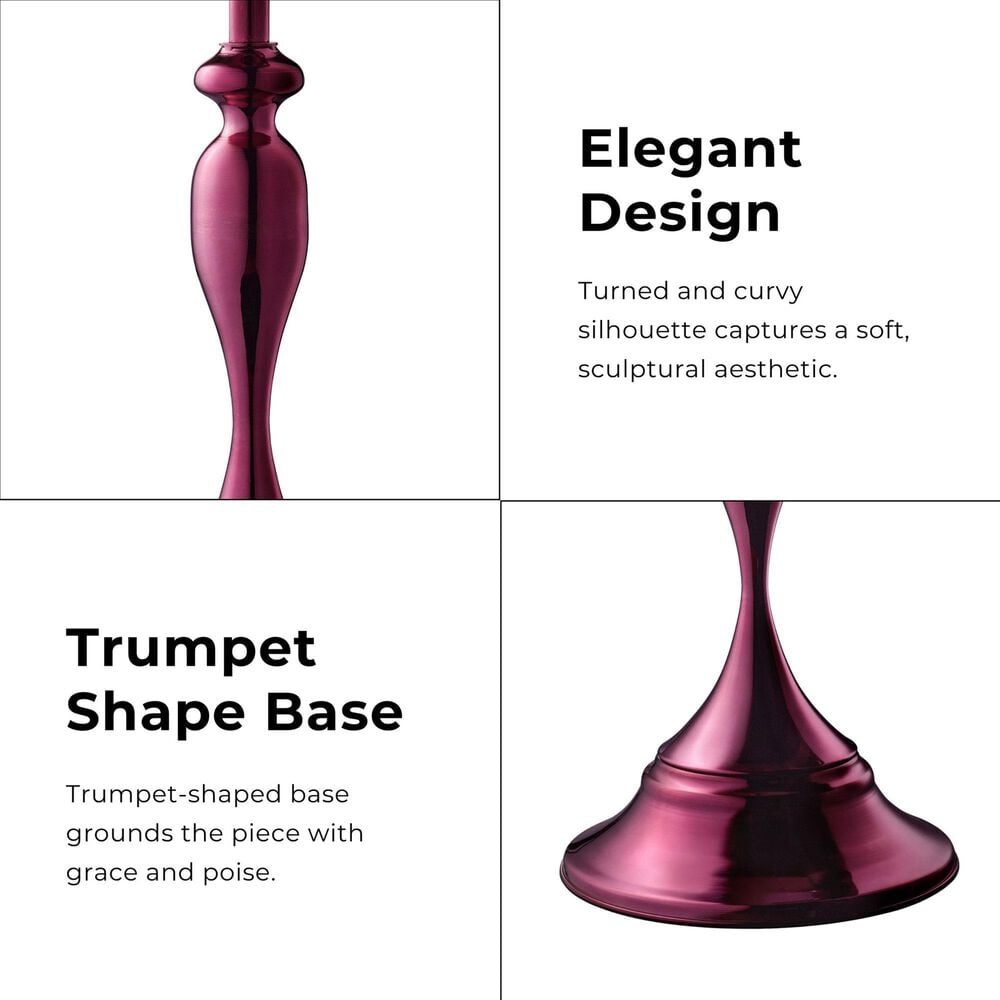 Furniture of America Gleam Round End Table in Polished Purple and Orange, , large