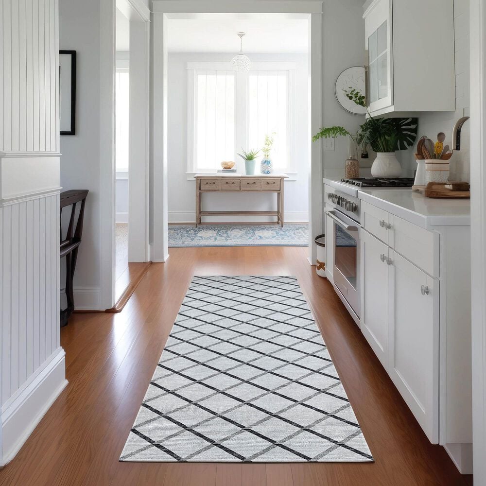 Dalyn Rug Company York 2&#39;3&quot; x 10&#39; Gray Indoor/Outdoor Runner, , large