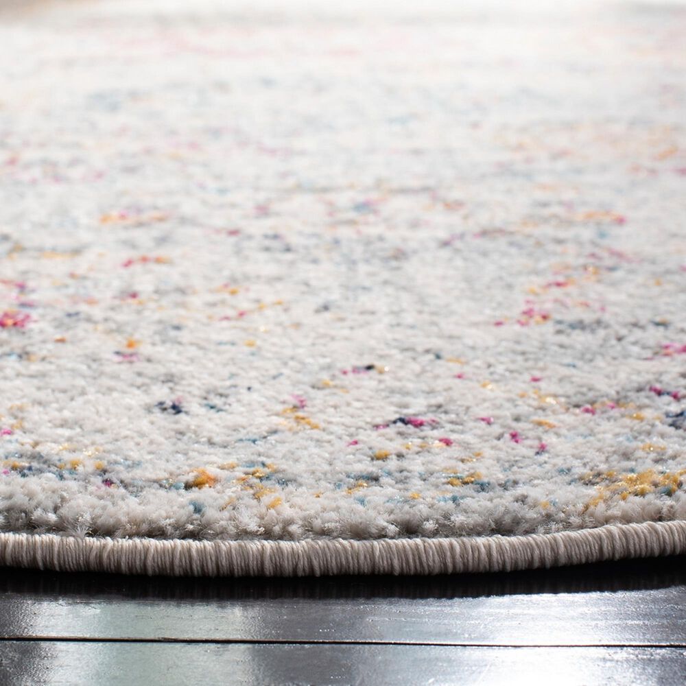 Safavieh Madison MAD611F 11&#39; Round Grey and Gold Area Rug, , large