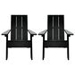 Highwood USA 2 Italica Modern Adirondack Chairs  in Black , , large