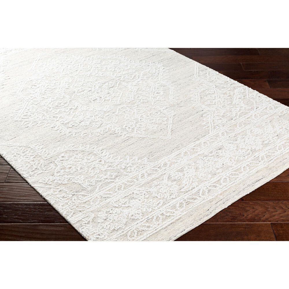 Surya Piazza PZZ-2300 9&#39; x 12&#39;  White, Light Gray Area Rug, , large