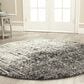 Safavieh Retro RET2770-9079-6R 6" Round Black/Light Grey Area Rug, , large