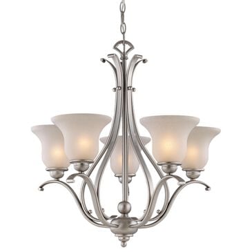 Vaxcel Monrovia 5-Light Chandelier in Brushed Nickel, , large