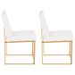 Lumisource Fuji Dining Chair in White/Gold (Set of 2), , large