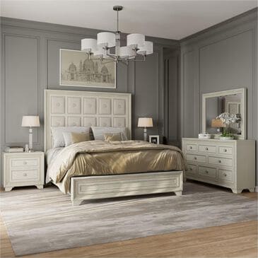 Chapel Hill Camila 3-Piece Queen Bedroom Set in White and Silver, , large