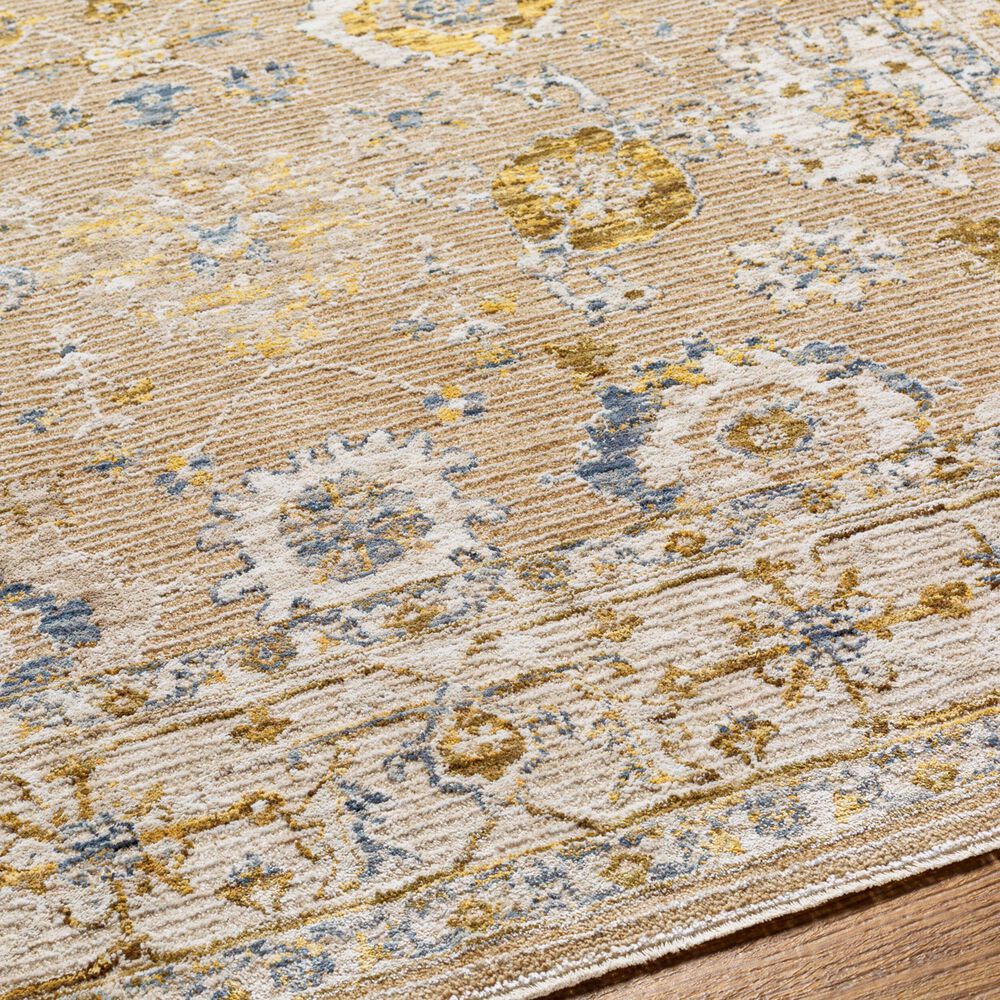 Surya Reina Tan, Light Brown, Light Gray, Cream, Denim, Mustard and Olive 2' x 2'11" Area Rug, , large