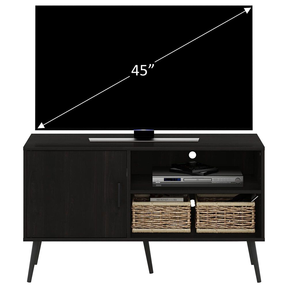 HOMLUX 43.3" TV Stand with 1-Door in Espresso, , large