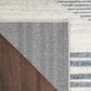 Nourison Astra Machine Washable ASW05 2"2" x 4" Ivory and Blue Area Rug, , large