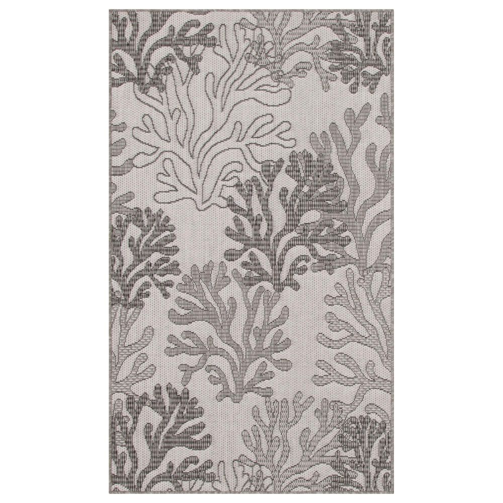 Nourison Garden Oasis Nautical Grey 3&#39; x 5&#39; Indoor/Outdoor Area Rug, , large