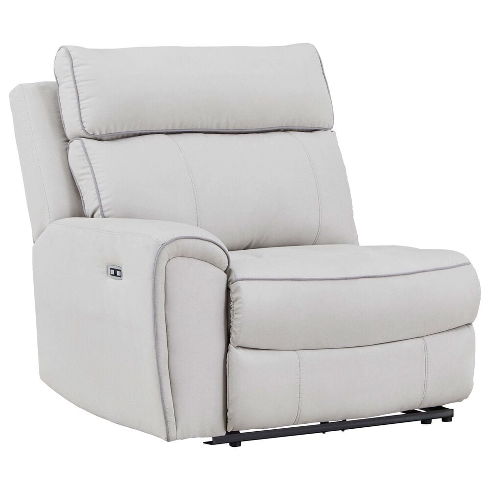 Ashley Social Pointe 5-Piece Power Symmetrical Reclining Sectional in Pearl and Ash, , large