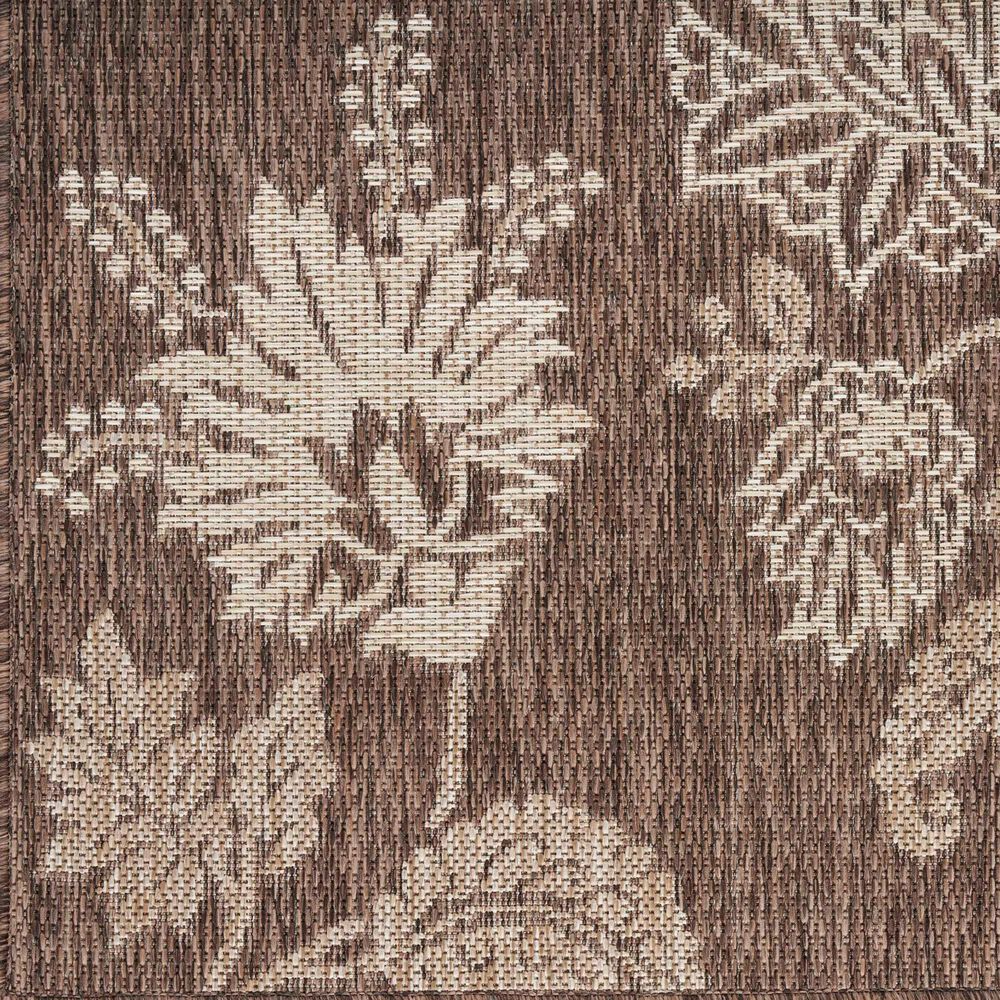 Nourison Garden Oasis Floral Mocha 6&#39; x 9&#39; Indoor/Outdoor Area Rug, , large