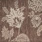 Nourison Garden Oasis Floral Mocha 6" x 9" Indoor/Outdoor Area Rug, , large