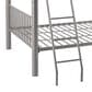 Linon Home Decor Heavy Full Over Full Bunk Bed in Pewter, , large