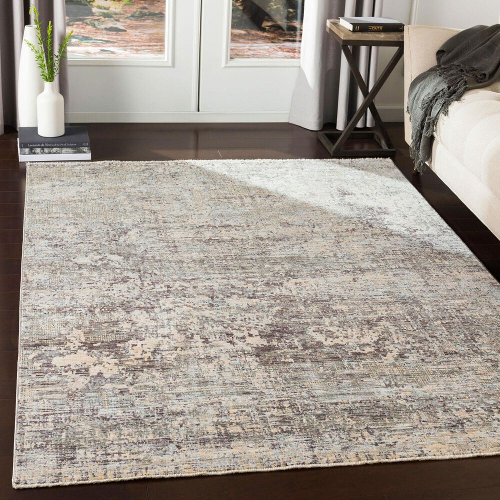 Surya Presidential Ice Blue, Gray, Dusty Sage, Wheat, Charcoal, Ivory, Blue, Light Olive, Saffron and Orange 11&#39;6&quot; x 15&#39;6&quot; Area Rug, , large