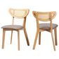 Baxton Studio Dannell Side Chair in Natural Oak and Light Brown (Set of 2), , large