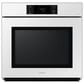 Samsung Bespoke 30" Single Electric Wall Oven with Convection in White Glass & 36" Electric Cooktop in Stainless Steel, , large