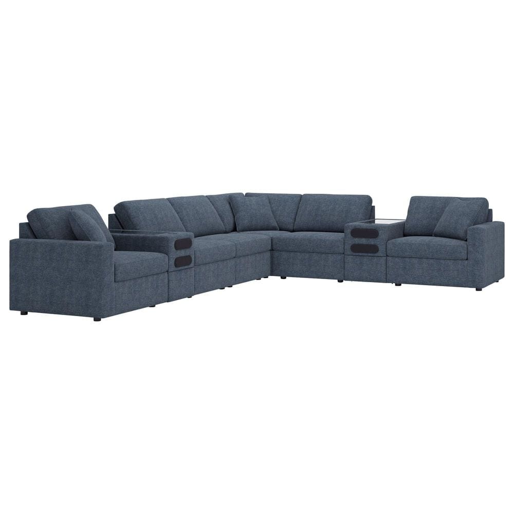 Ashley Modmax 8-Piece Reversible L-Shaped Sectional with Audio Consoles in Ink, , large