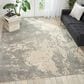 Nourison Silk Shadows 5"6" x 7"5" Grey, Beige and Cream Area Rug, , large