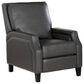 Linon Home Decor Portico Push Back Recliner in Gray, , large
