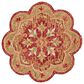 L&R Resources Sinuous Floral Medallion 4" Scalloped Red and Multicolor Area Rug, , large