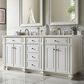 James Martin Vanities Bristol 72" Double Bathroom Vanity in Bright White with 3 cm Eternal Jasmine Pearl Silestone Top, Rectangular Sinks and FreePower Wireless Charger, , large