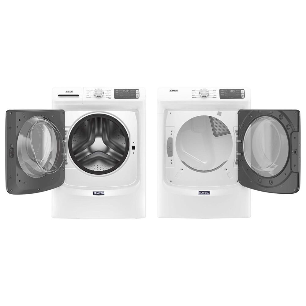 Maytag 4.5 Cu. Ft. Front Load Washer and 7.3 Cu. Ft. Electric Dryer in White, , large