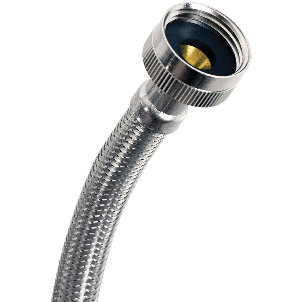 Starfrit 2-Pack 5' Braided Washing Machine Hoses in Stainless Steel, , large