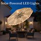 HOMLUX 10" Solar LED Patio Umbrella with Adjustable Tilt and in Blue, , large