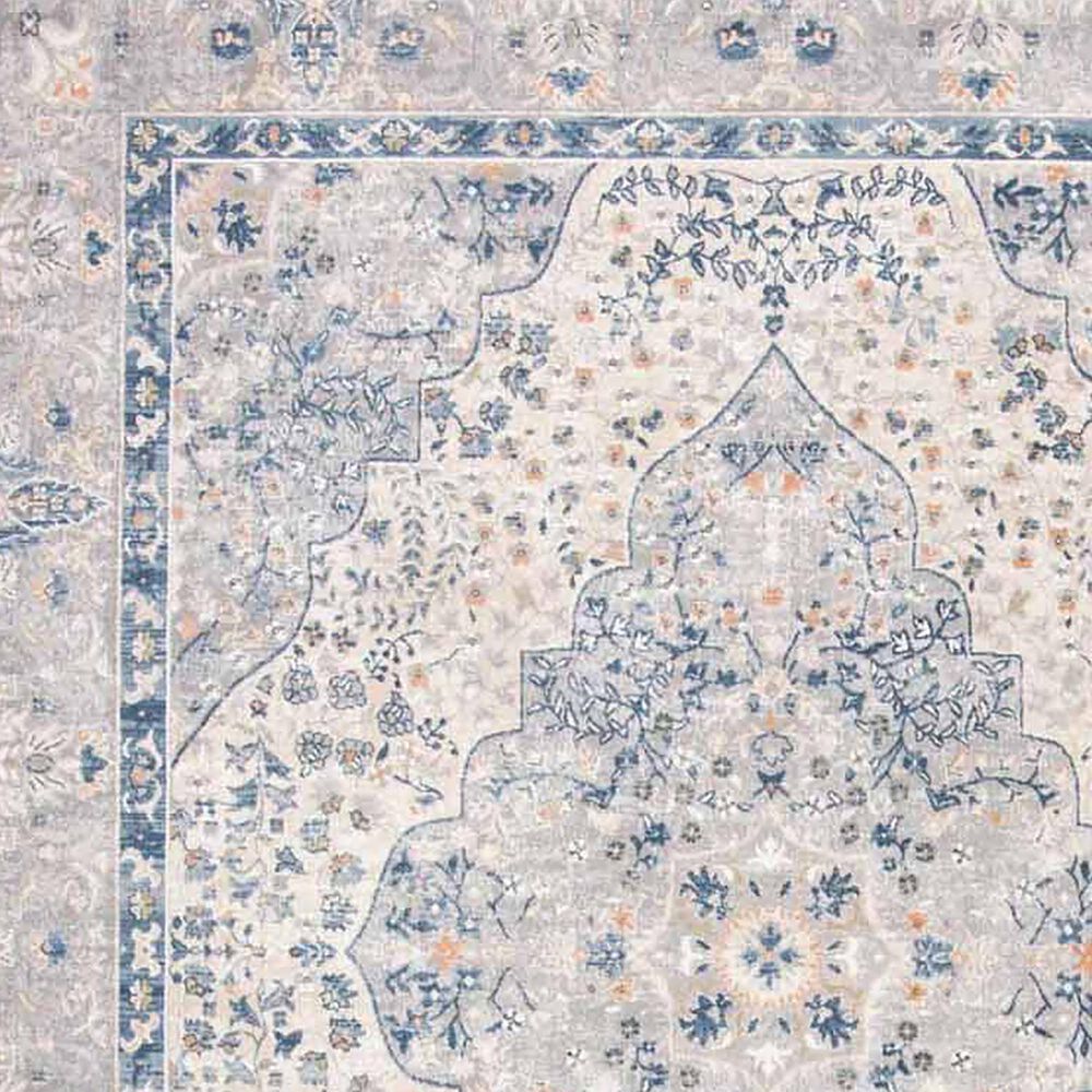 Safavieh Martha Stewart Cosmopolitan Waze Oriental 2&#39;2&quot; x 8&#39; Cream and Blue Runner, , large