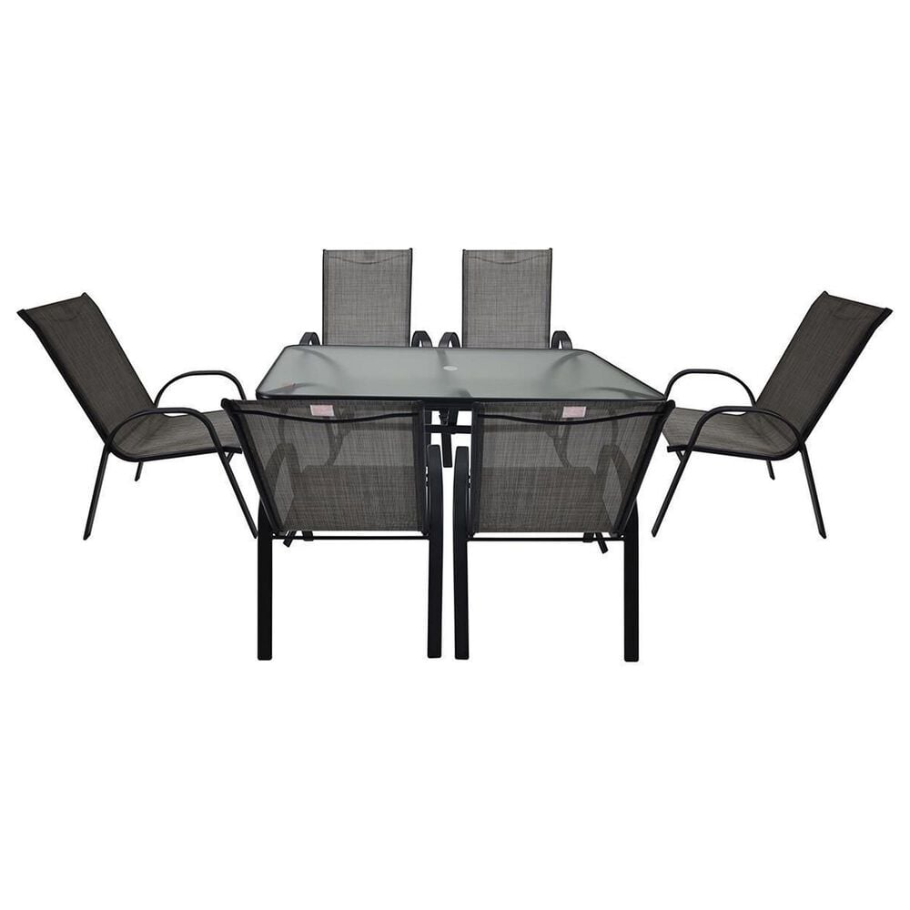 Redline Creation Inc. 7-Piece Patio Dining Set in Black and Charcoal, , large