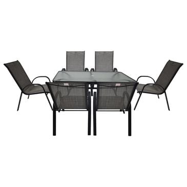 Redline Creation Inc. 7-Piece Patio Dining Set in Black and Charcoal, , large