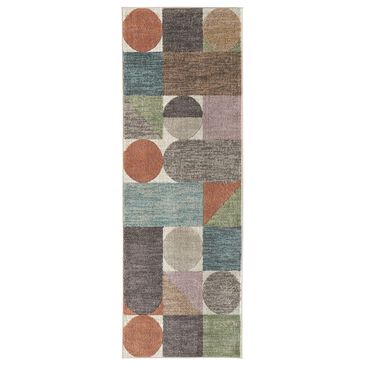 Feizy Eden Geometric Multicolor 2"6" x 7"3" Runner, , large