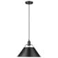 Golden Lighting Orwell 14" 1-Light Pendant in Matte Black, , large