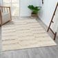 L&R Resources Geoblend 10" x 14" White and Beige Area Rug, , large