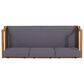 Hearth and Haven Aston Outdoor Sofa with Teak Frame in Gray, , large