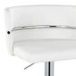 Lumisource Cinch Claire Swivel Adjustable Bar Stool with White Cushion in Chrome (Set of 2), , large