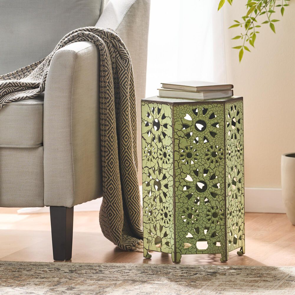 Hearth and Haven Eliana 12&quot; Patio Side Table in Green, , large