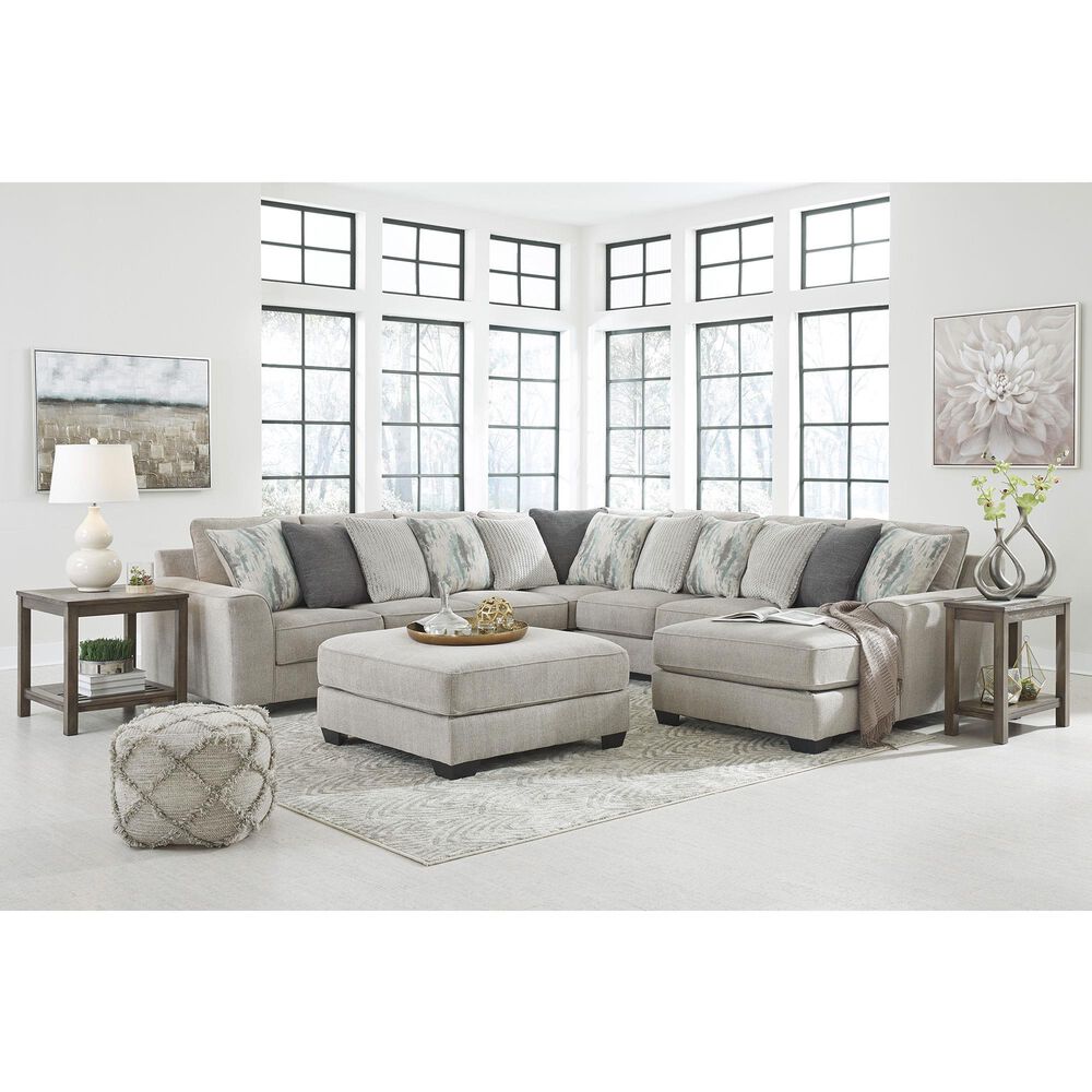 Ashley Ardsley Oversized Ottoman in Pewter, , large
