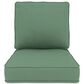 Sunwell Garden 4" Thick Outdoor Seat and Back Cushion Set in Green, , large