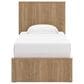 Ashley Gramburg Twin Panel Bed in Warm Brown, , large