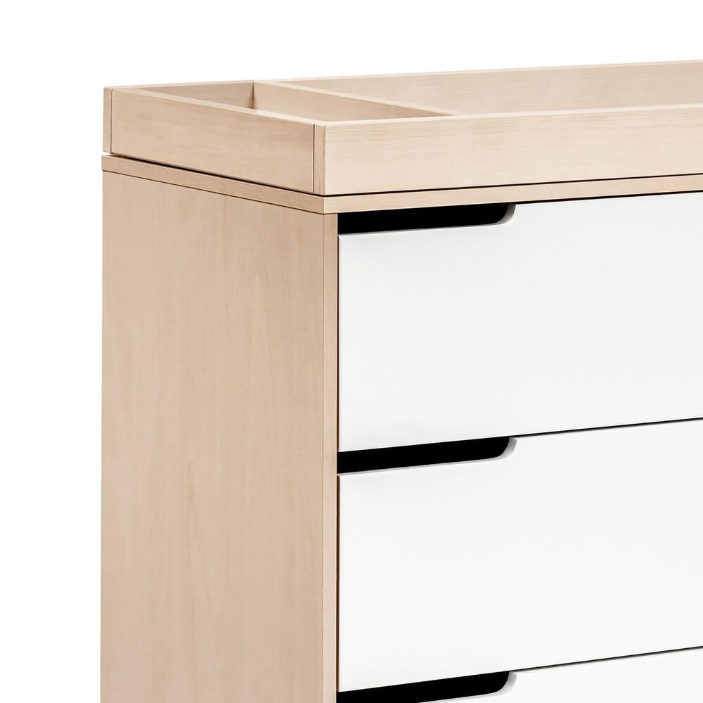 Babyletto Hudson Crib and 3 Drawer Dresser Set in Washed Natural and White, , large