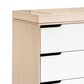 Babyletto Hudson Crib and 3 Drawer Dresser Set in Washed Natural and White, , large