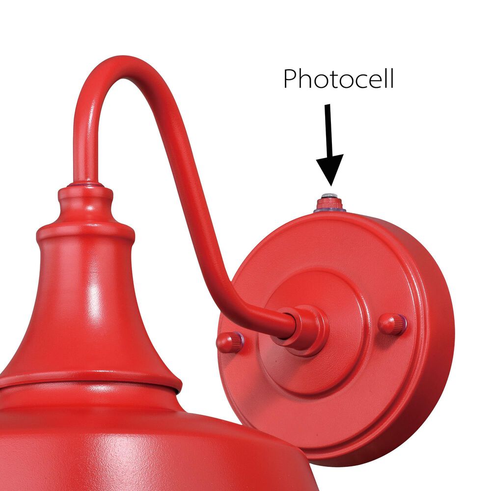 Vaxcel Dorado 9" 1-Light Outdoor Wall Sconce in Red, , large